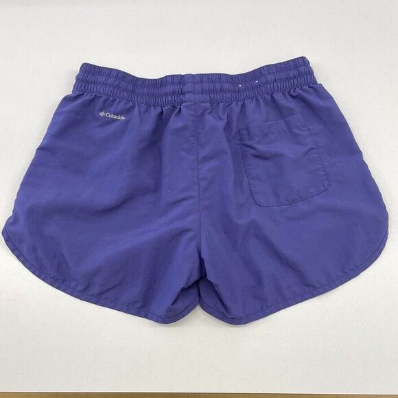 Columbia Shorts Womens Medium Blue Nylon Activewear Jogging Gym Beach Hiking - Picture 3 of 11